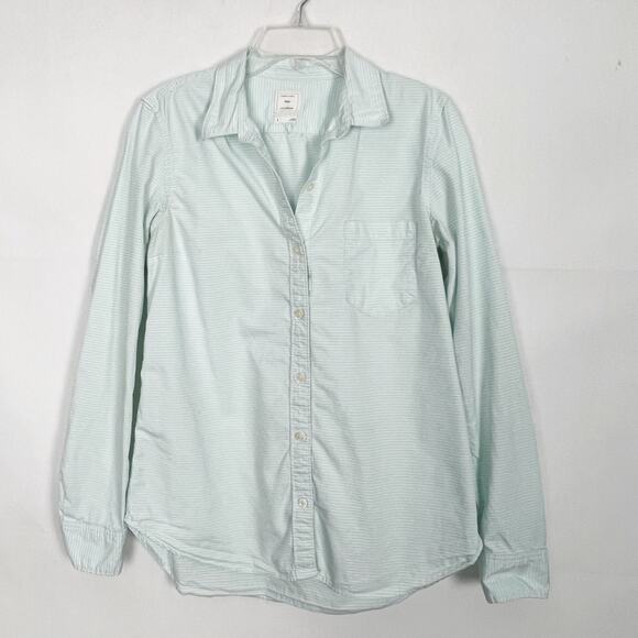 Gap The Fitted Boyfriend Striped Women's Shirt Size Small - Picture 1 of 12
